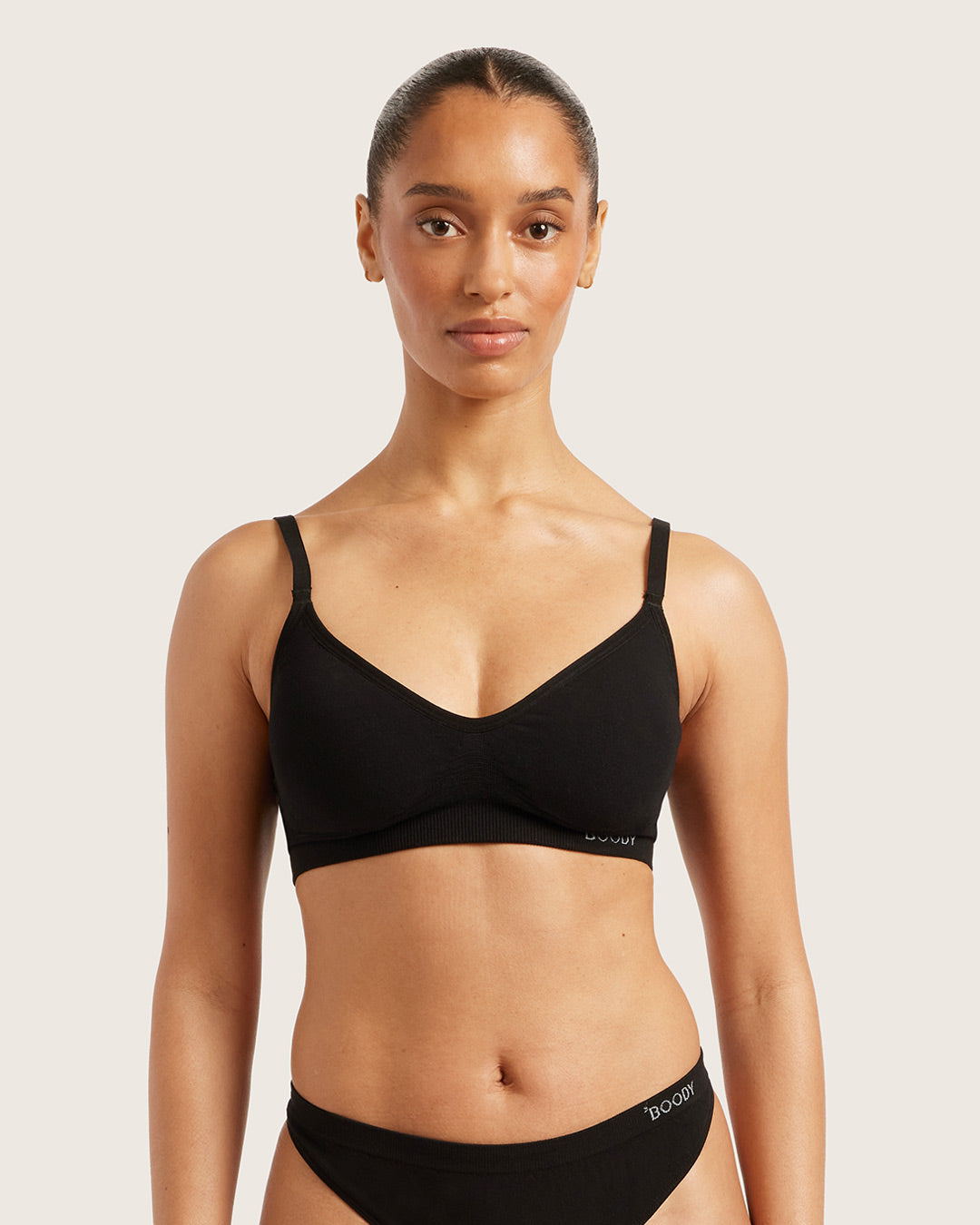 Wireless T-Shirt Bra - Black