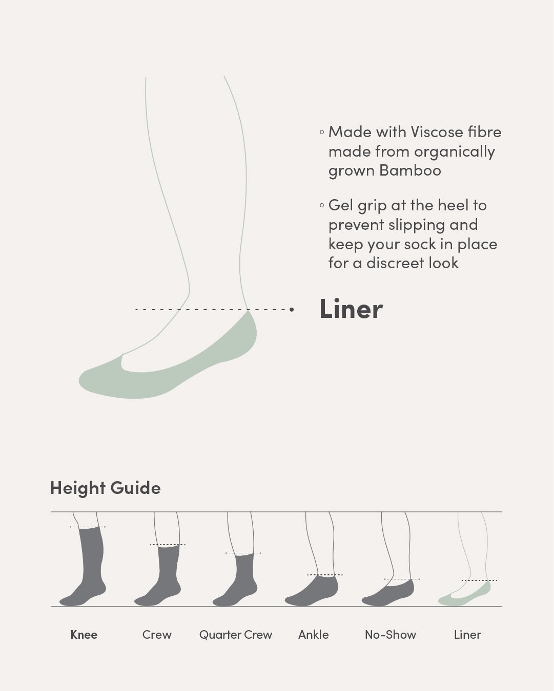Everyday Liner Socks - Shell