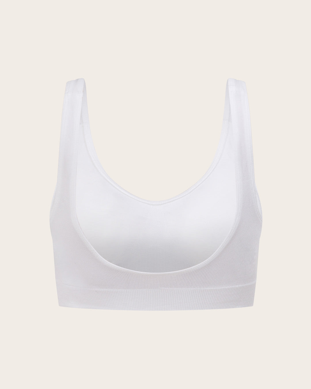Seamfree Padded Crop Bra - White