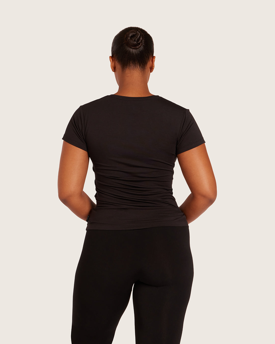 Women's Base Layer Crew Neck T-Shirt - Black
