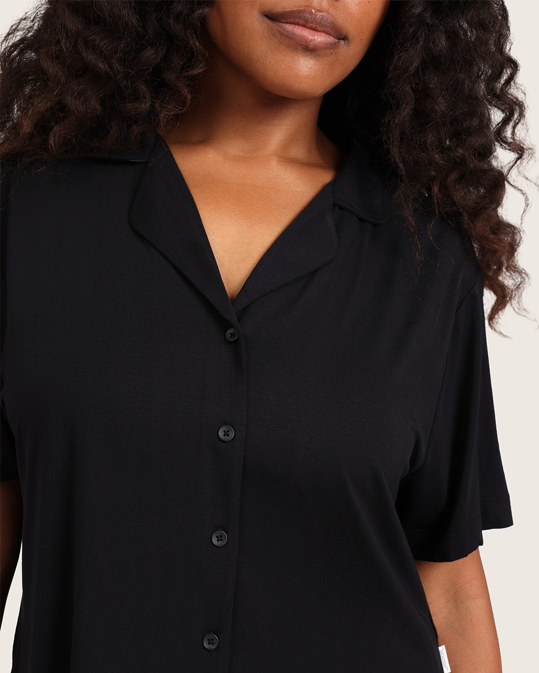 Goodnight Short Sleeve Sleep Shirt - Black