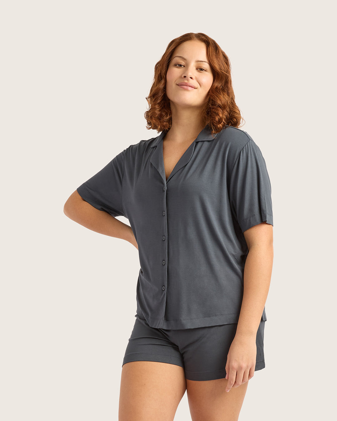 Goodnight Short Sleeve Sleep Shirt - Storm