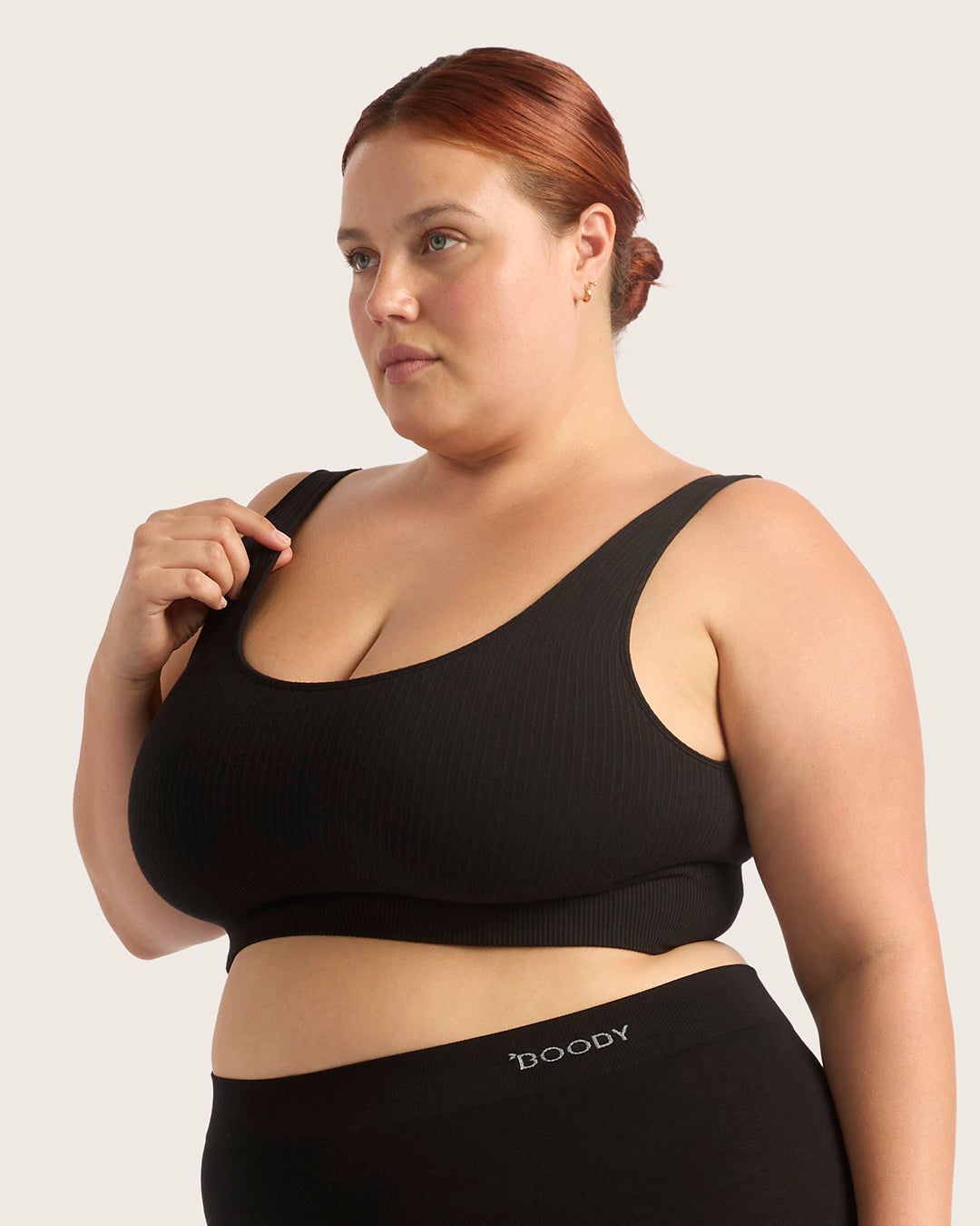 Ribbed Seamfree Crop - Black