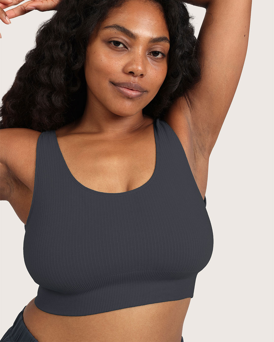 Ribbed Seamfree Crop-Storm