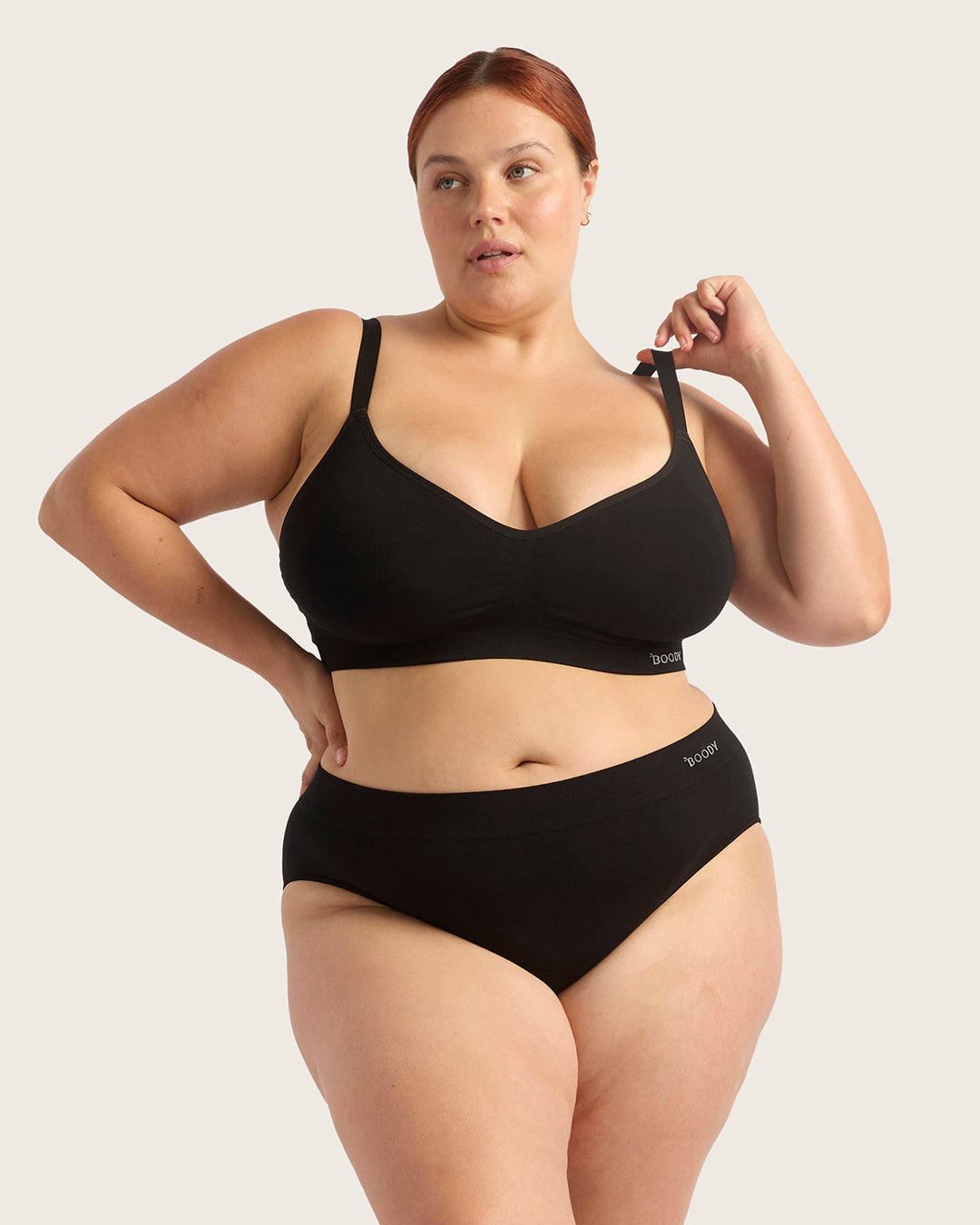 Wireless Full Bust T-Shirt Bra - Black