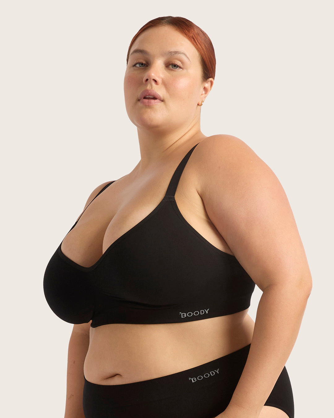 Wireless Full Bust T-Shirt Bra - Black