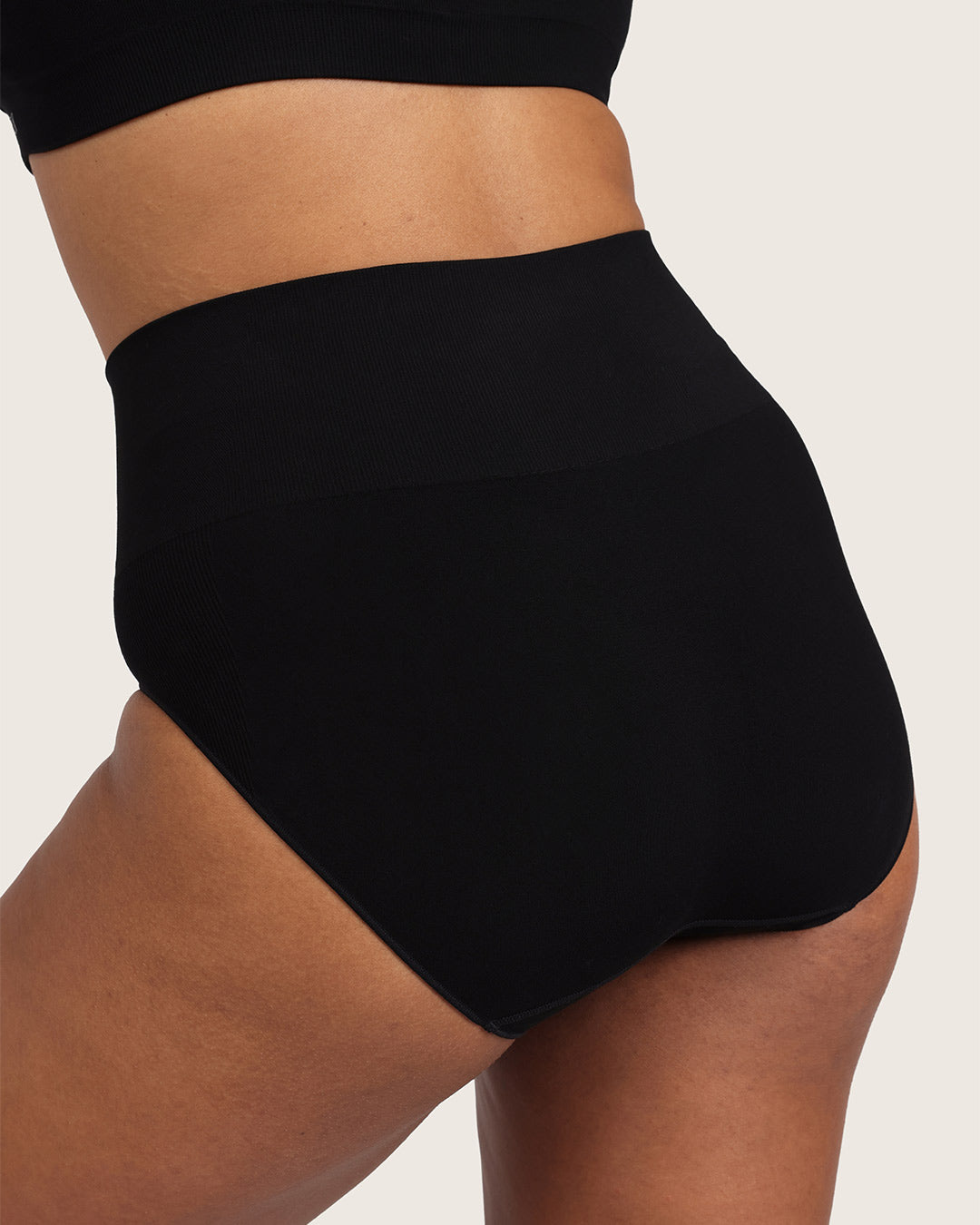 Shaper High Cut Full Briefs - Black