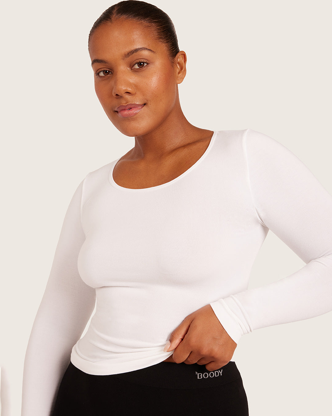 Women's Base Layer Long Sleeve Top - White