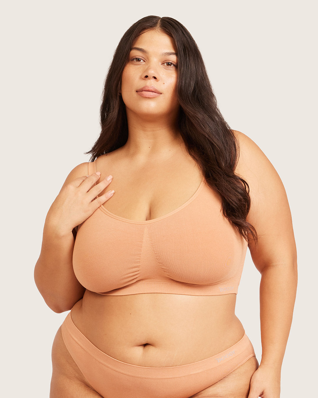 Full Bust Wireless Bra - Dune