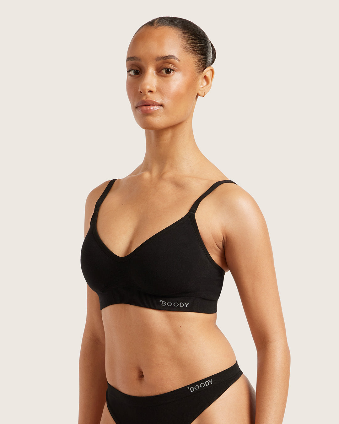 Wireless T-Shirt Bra - Black