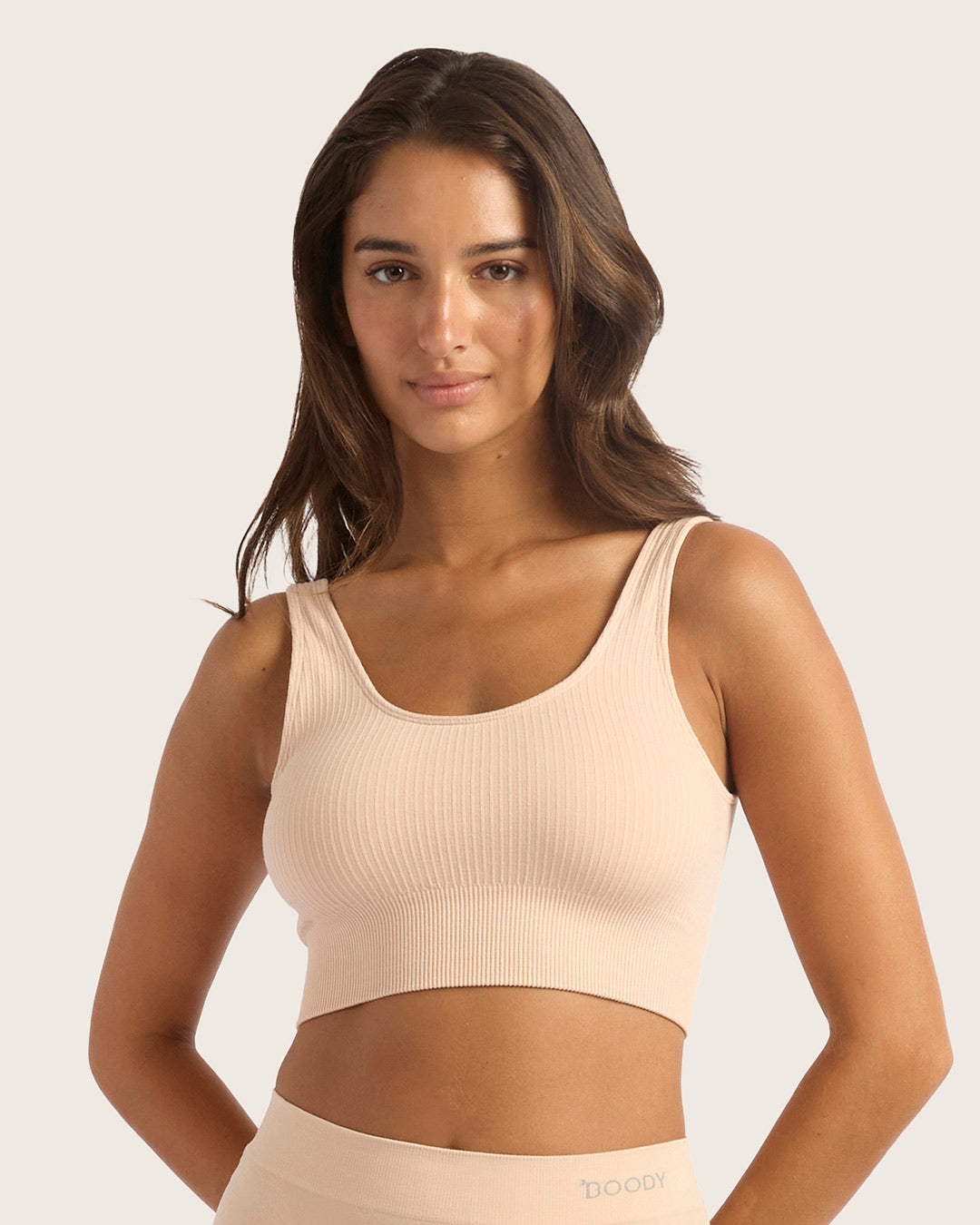 Ribbed Seamfree Crop - Shell