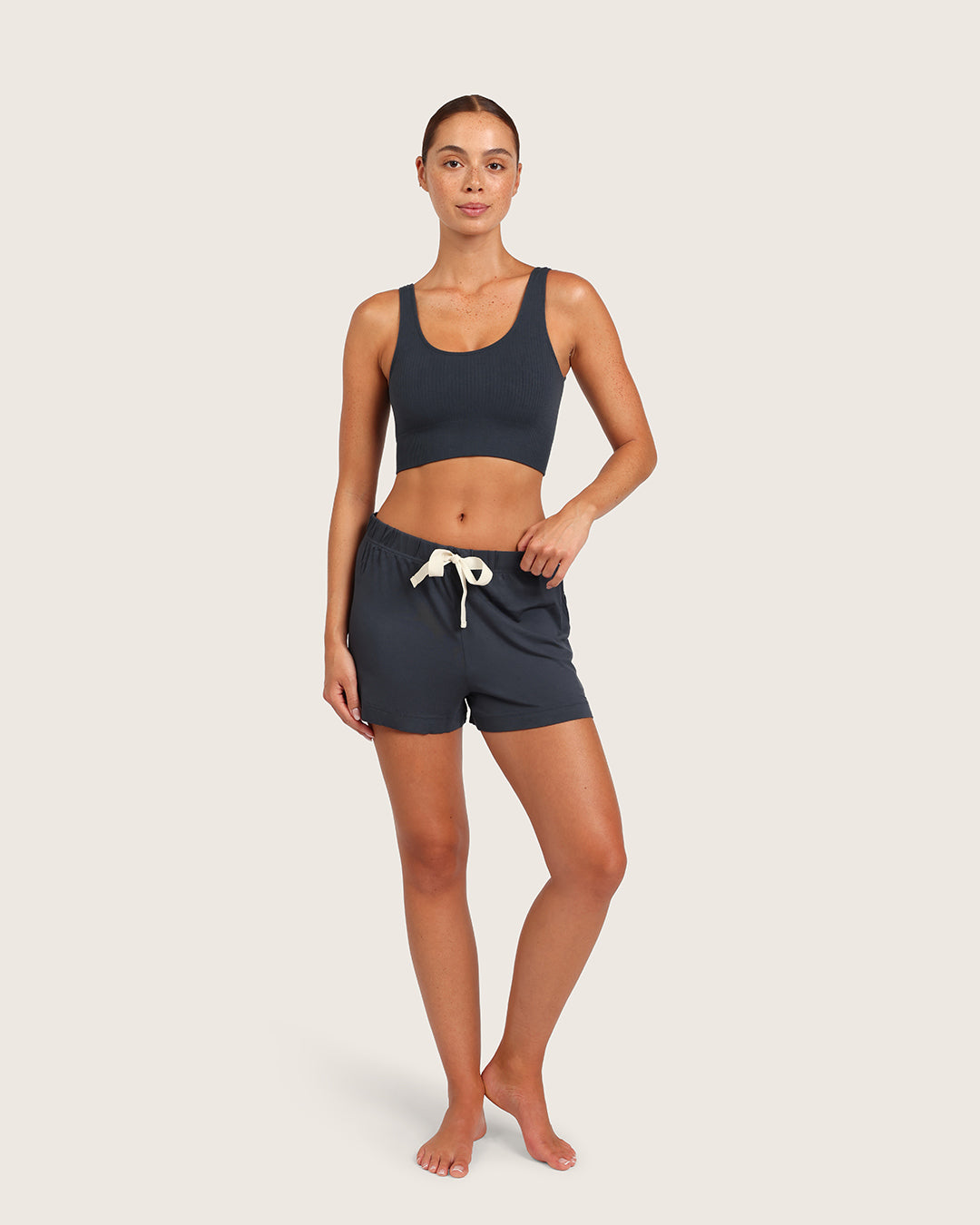 Ribbed Seamfree Crop-Storm