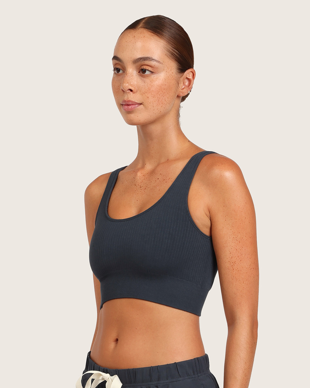 Ribbed Seamfree Crop-Storm