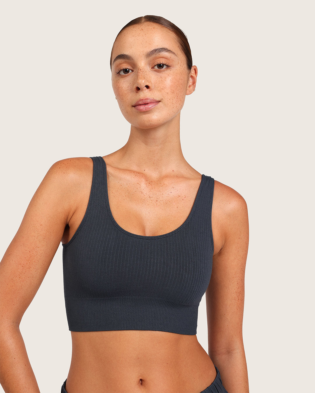 Ribbed Seamfree Crop-Storm