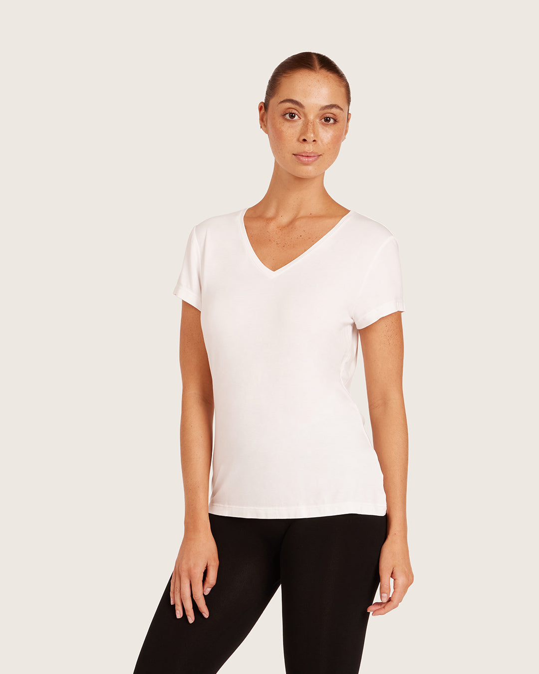 Women's Base Layer V-Neck T-Shirt - White