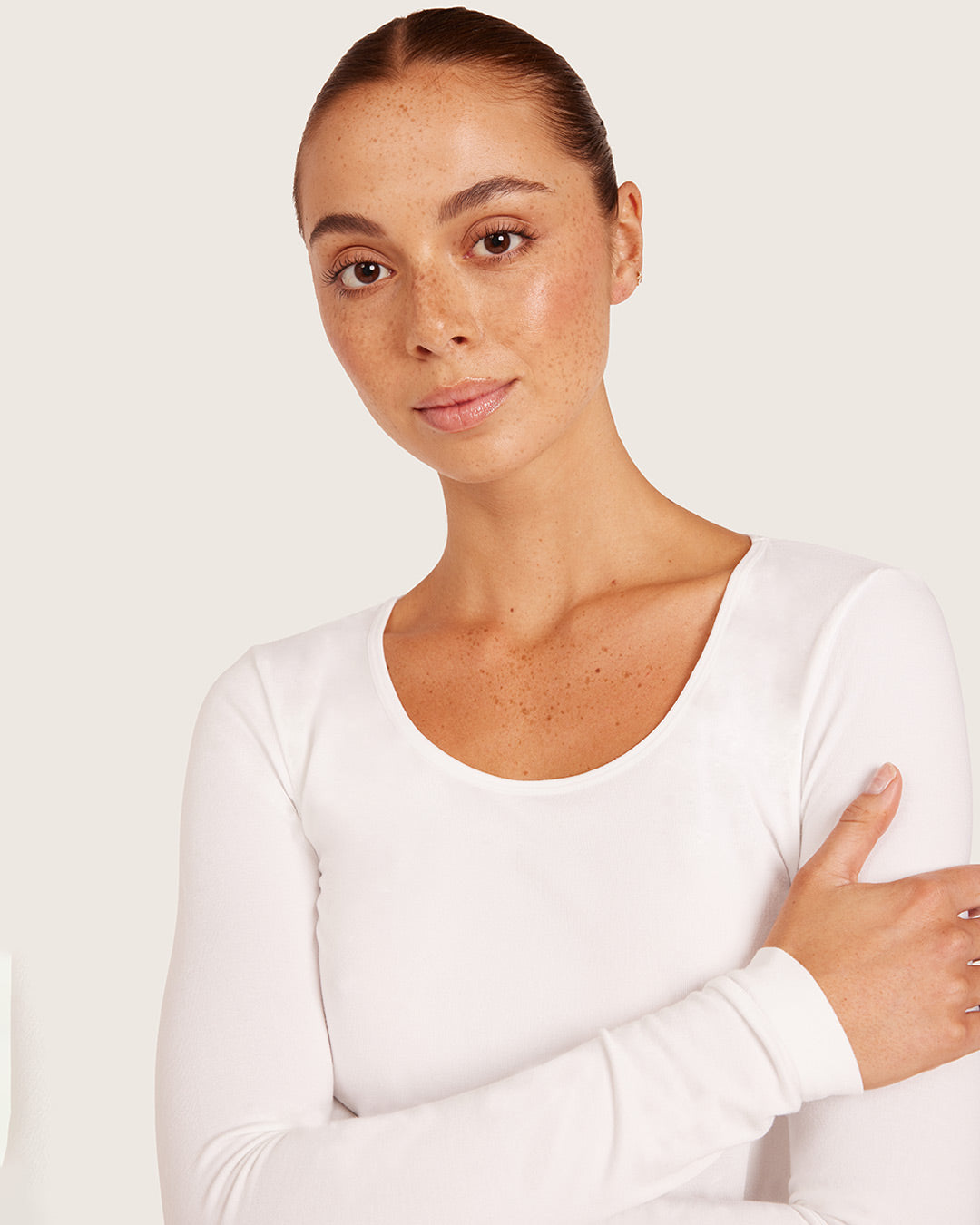 Women's Base Layer Long Sleeve Top - White