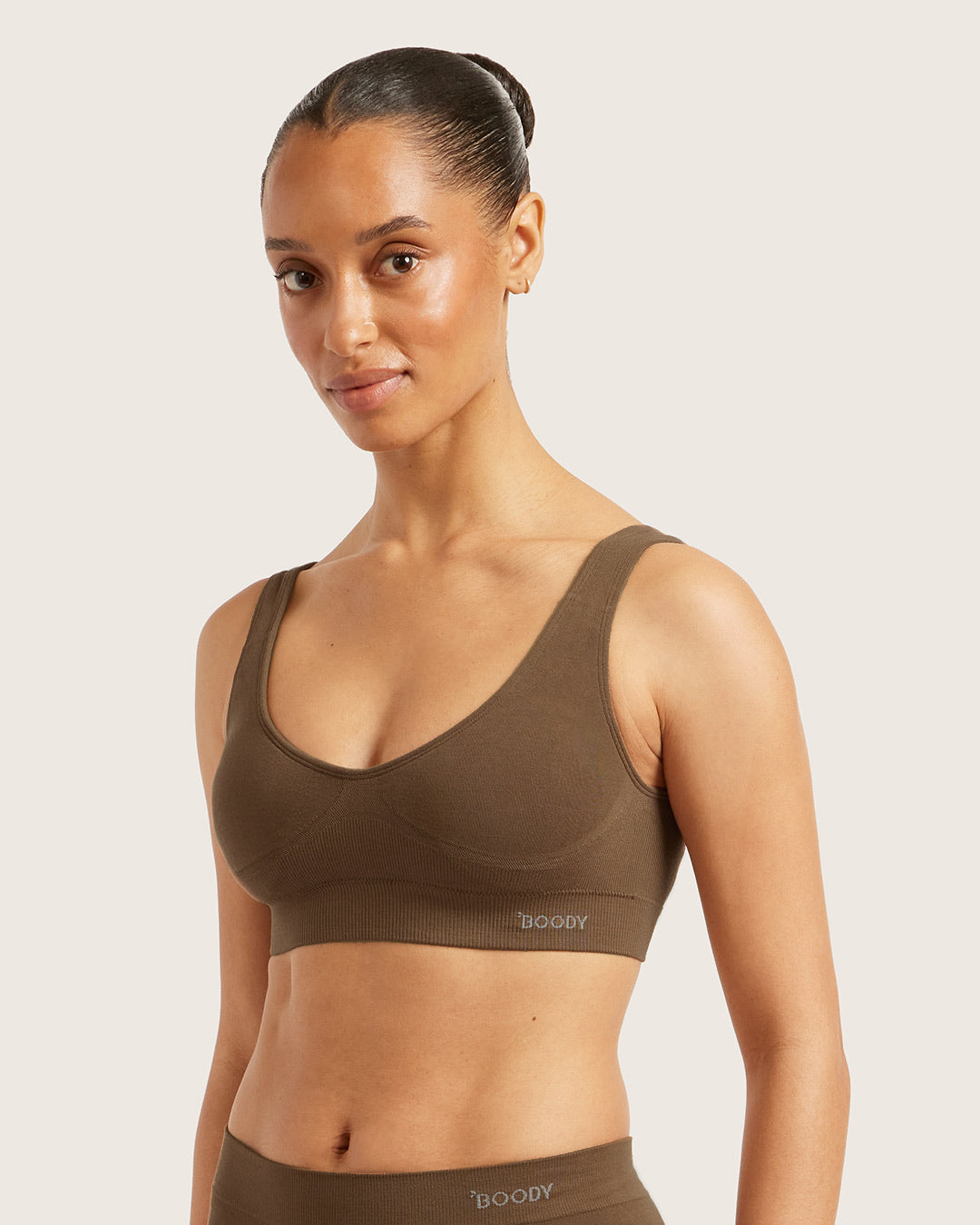 Seamfree Padded Crop Bra - Clove