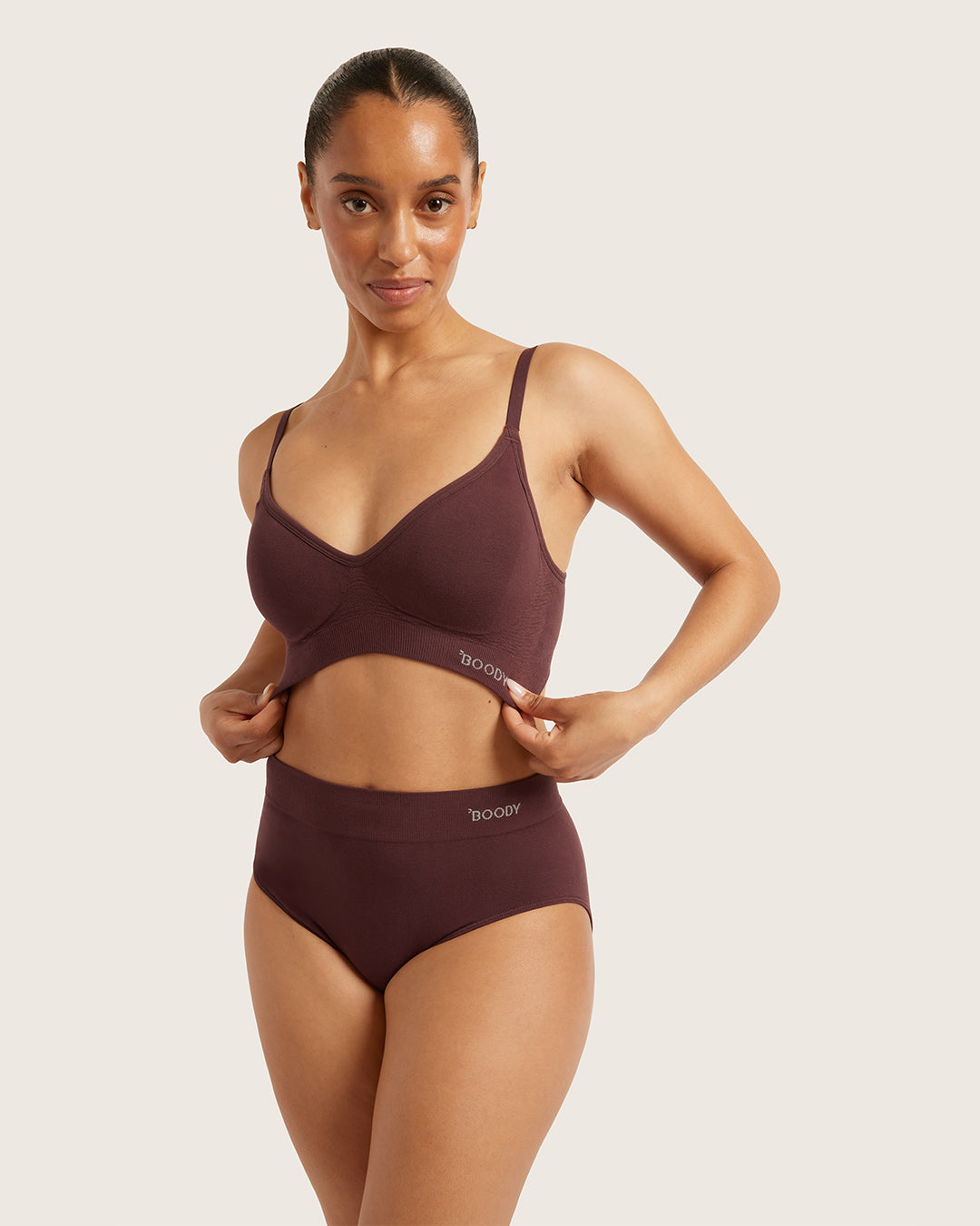 Wireless T-Shirt Bra - Mulberry