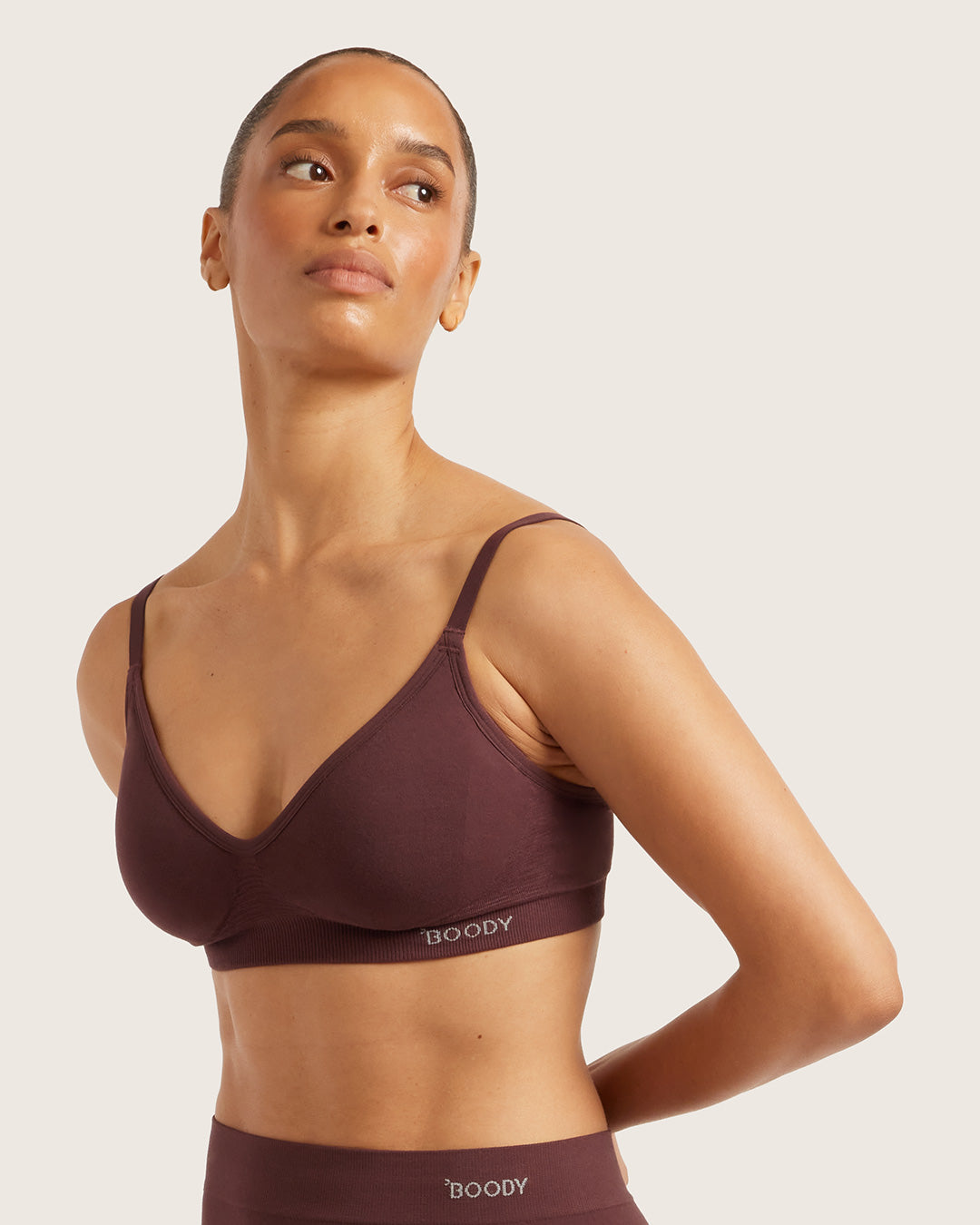 Wireless T-Shirt Bra - Mulberry