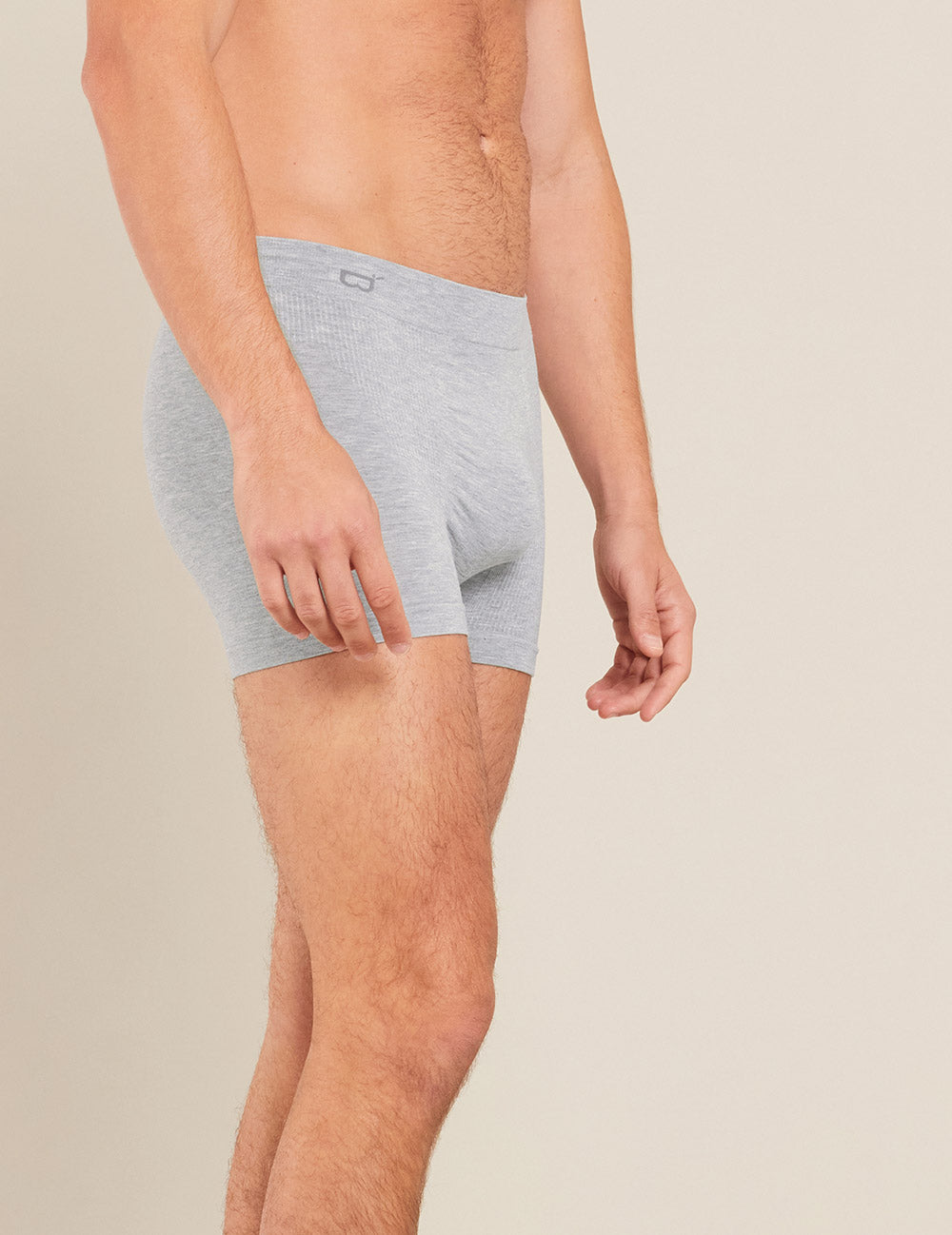 Men's Seamfree Boxer Briefs - Light Grey Marl