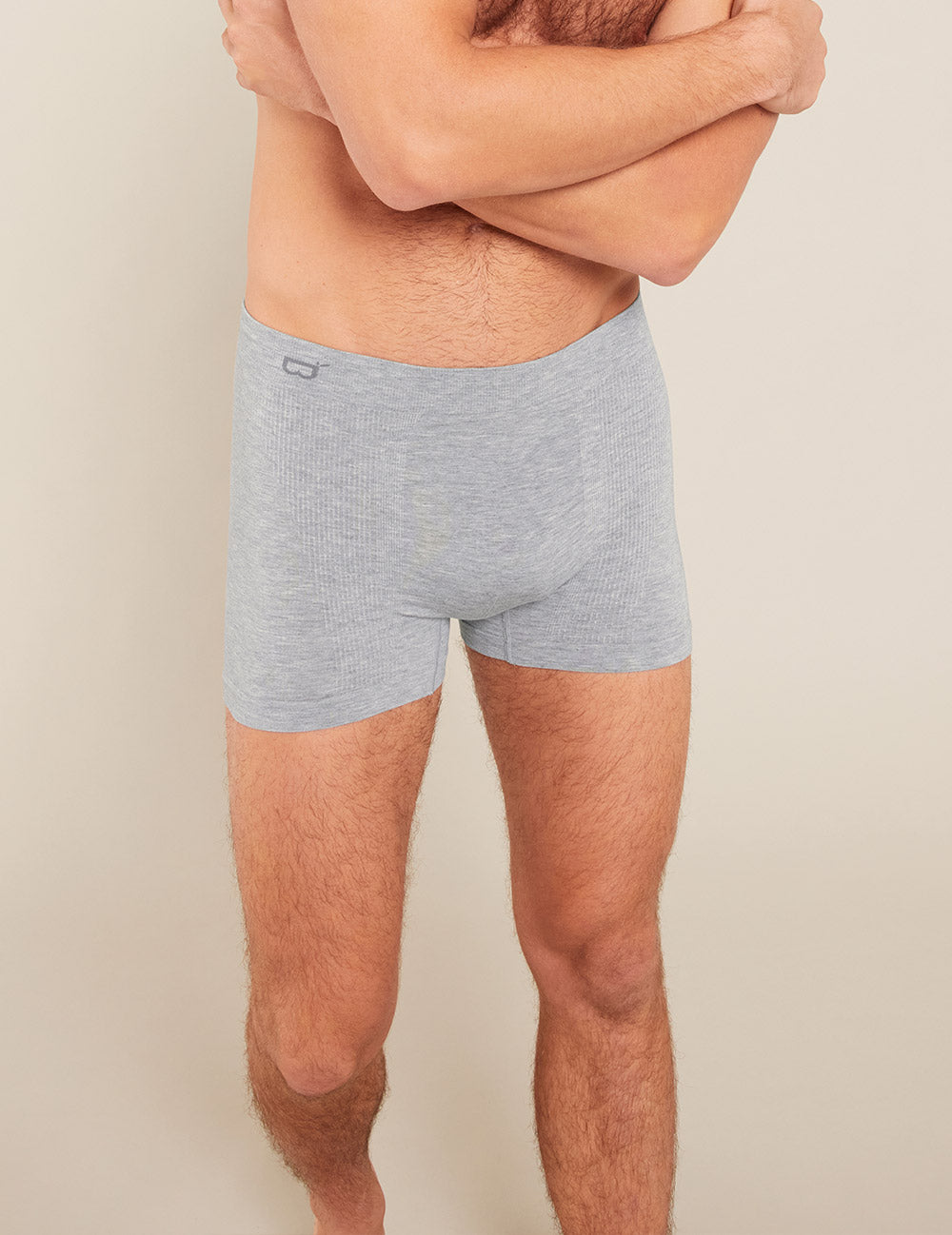 Men's Seamfree Boxer Briefs - Light Grey Marl