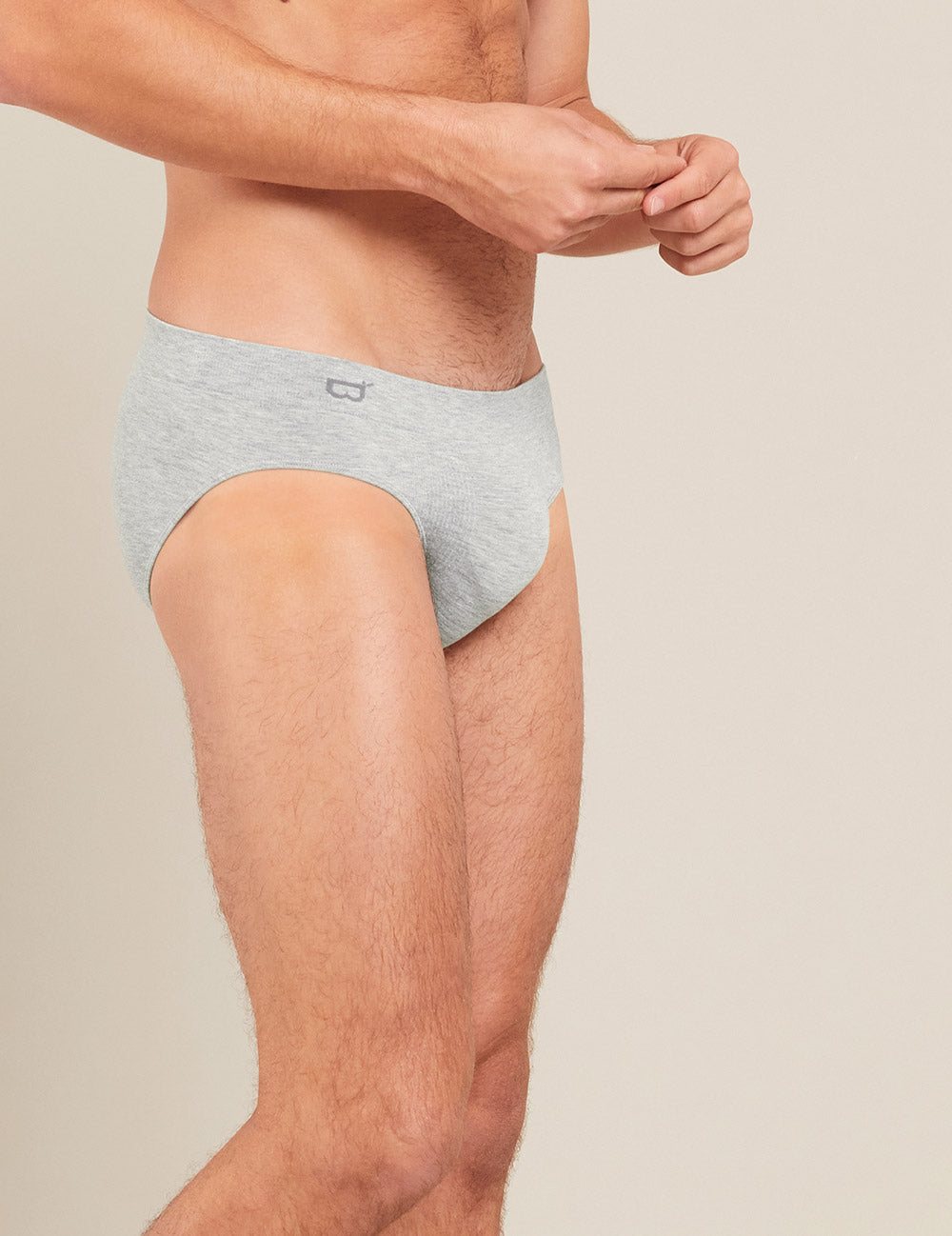Classic Brief - Mid Grey Marle, Men's Underwear Briefs