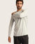 Men's Long Sleeve Crew Neck T-Shirt - Light Grey Marl