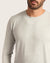 Men's Long Sleeve Crew Neck T-Shirt - Light Grey Marl
