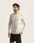 Men's Long Sleeve Crew Neck T-Shirt - Light Grey Marl