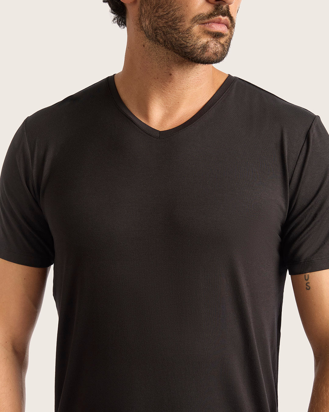 Men's V-Neck T-Shirt - Black