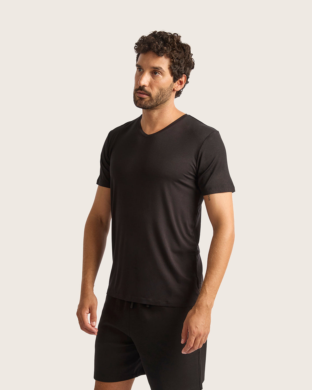 Men's V-Neck T-Shirt - Black