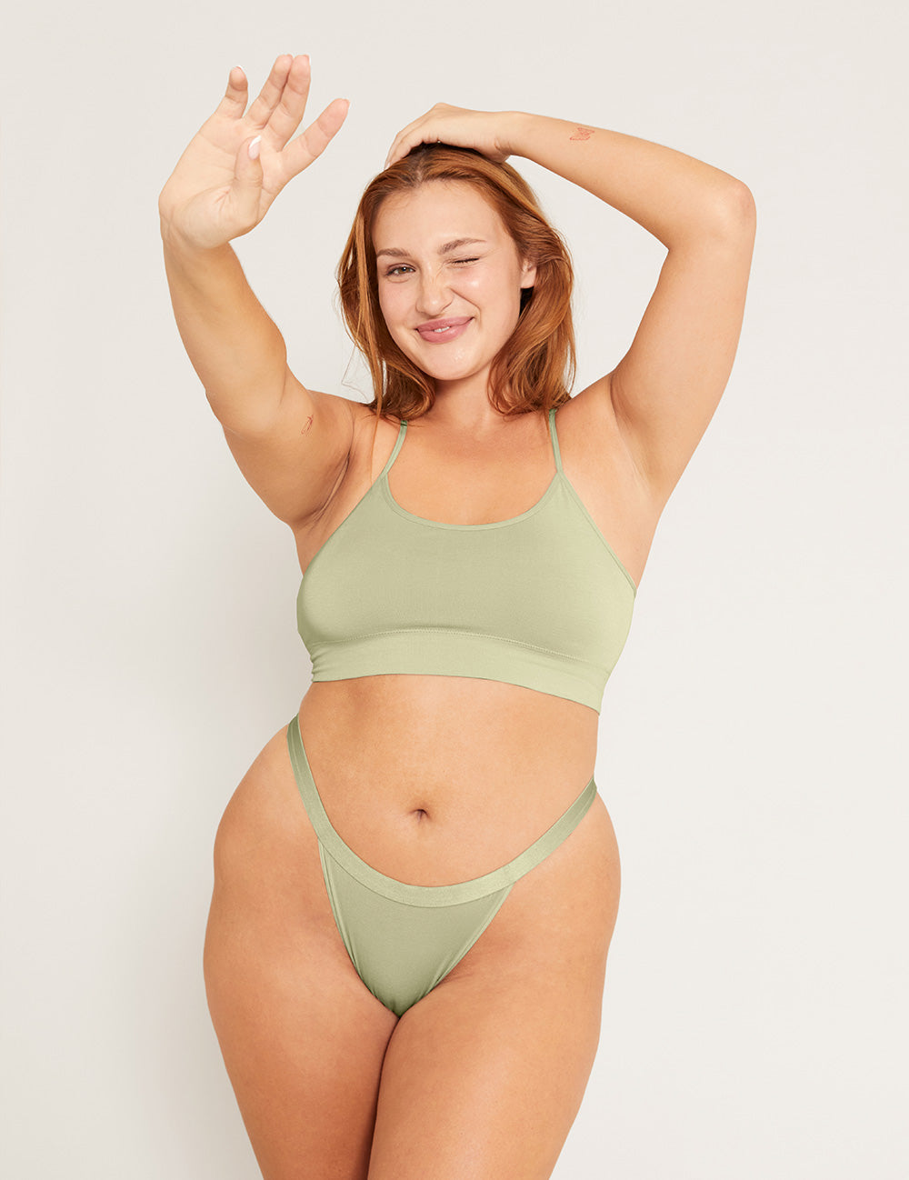LYOLYTE Hi-Cut Bikini - Sage