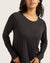 Goodnight Raglan Sleep Top - Black