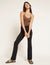 High Waist Flare Pants - Black