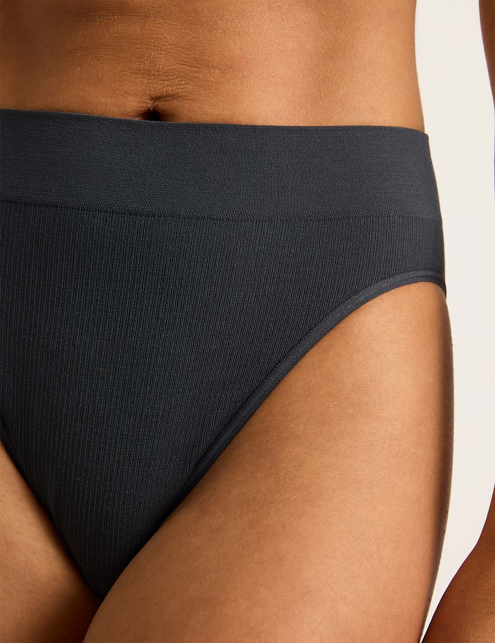 LYOLYTE Ribbed High Leg Brief - Storm