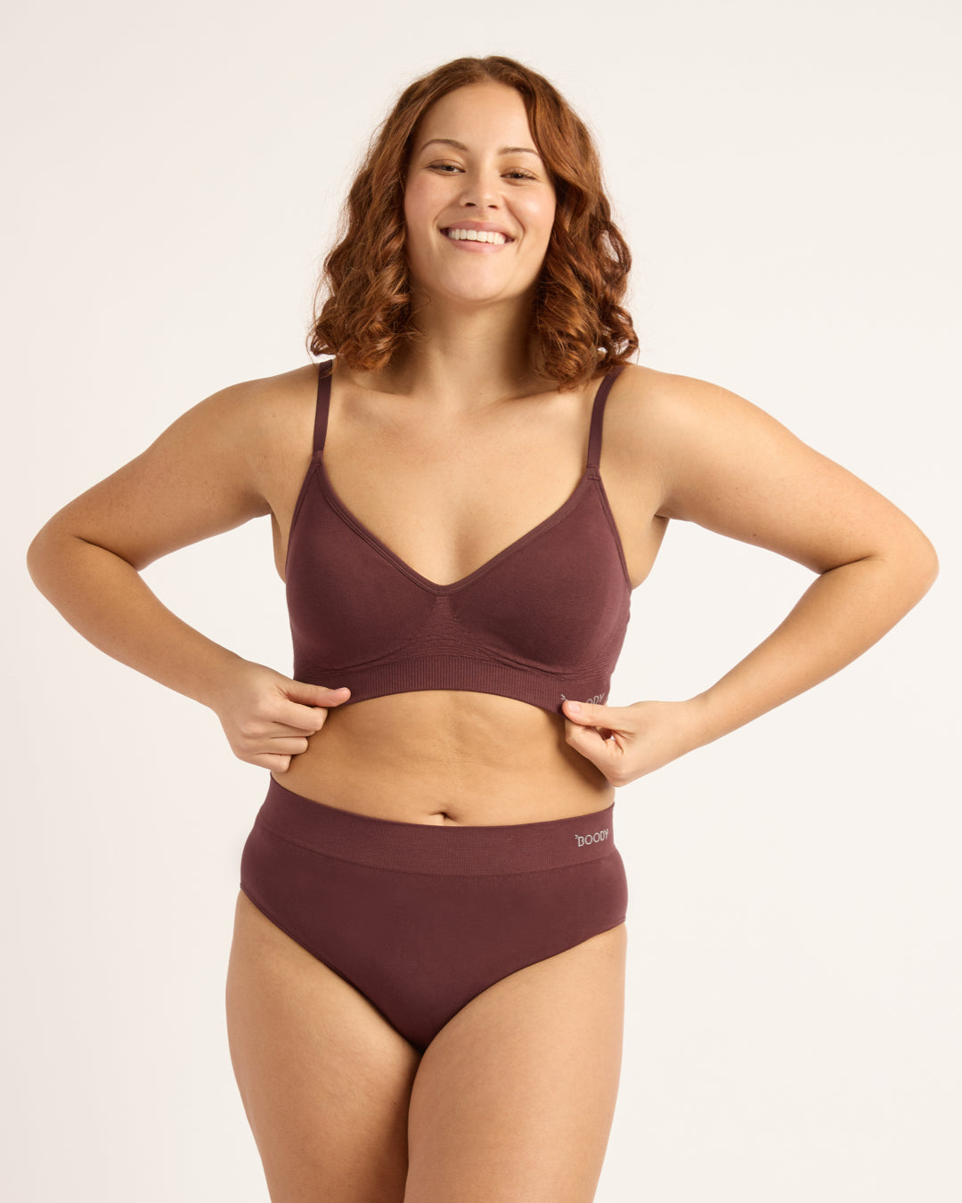 Wireless T-Shirt Bra - Mulberry