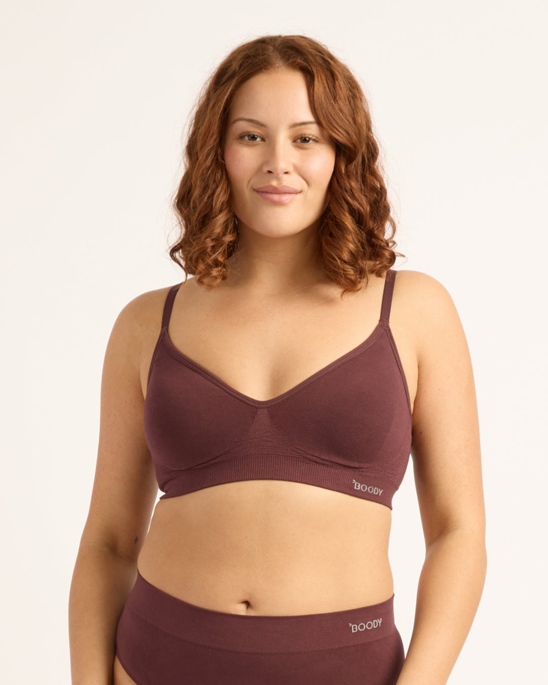 Wireless T-Shirt Bra - Mulberry