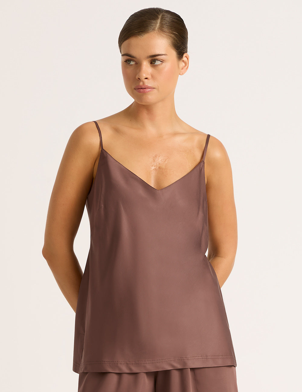 Vegan Silk Cami - Garnet