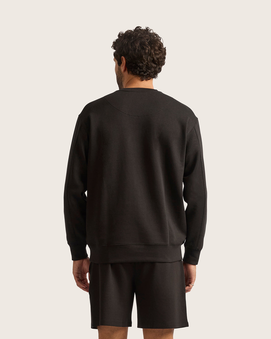 Bamboo CloudKnit Men's Crew Neck Sweater - Black