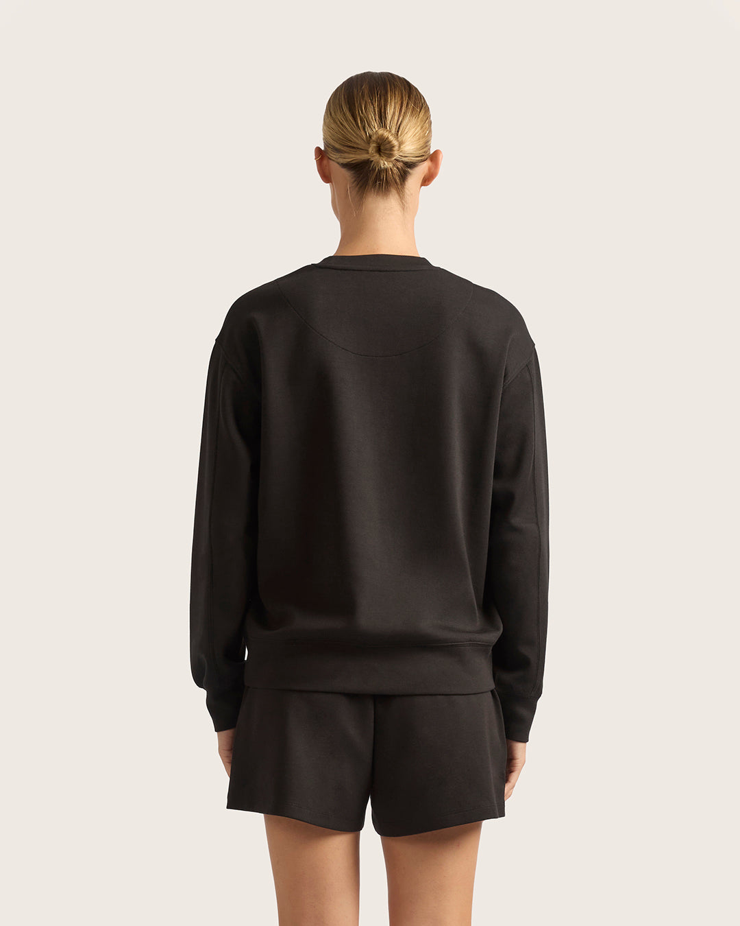 Bamboo CloudKnit Women's Crew Neck Sweater - Black