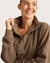 Bamboo CloudKnit Women's Quarter Zip Sweater - Oyster