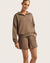 Bamboo CloudKnit Women's Quarter Zip Sweater - Oyster