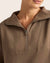 Bamboo CloudKnit Women's Quarter Zip Sweater - Oyster