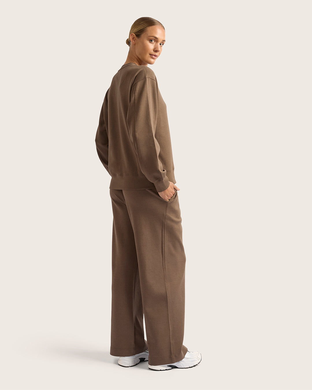Bamboo CloudKnit Women's Straight Leg Sweat Pants - Oyster