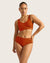 Padded Shaper Crop Bra - Terracotta