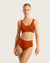 Padded Shaper Crop Bra - Terracotta