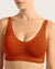Padded Shaper Crop Bra - Terracotta