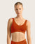 Padded Shaper Crop Bra - Terracotta