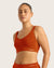 Padded Shaper Crop Bra - Terracotta