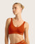 Padded Shaper Crop Bra - Terracotta